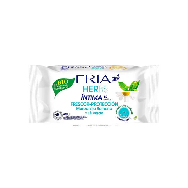 Fria Herbs Intimate Wipes Fresh And Protected 12 Wipes - Batty Beauty