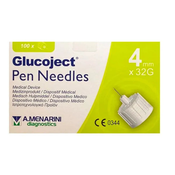 Menarini Glucoject Aiguille à Insuline 32gx4mm 100U - MENARINI