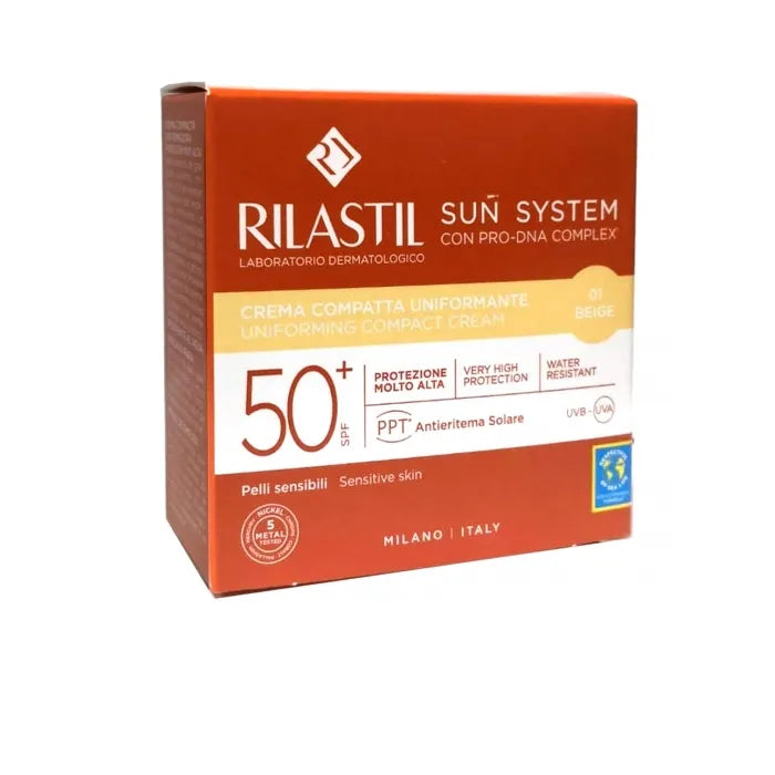 Rilastil Sun System Uniform Compact Cream Spf50+ Shade 01 Beige