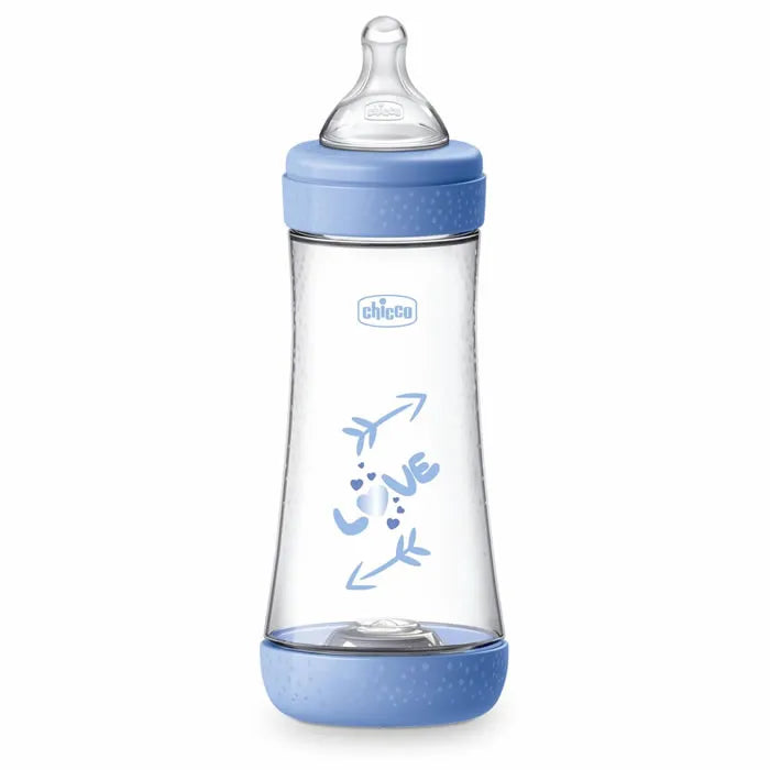 Chicco Perfect Silicone Feeding Bottle Blue 4m+