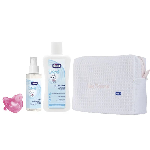 Chicco Toilet Bag Pique Pink Set 3 Pieces - Batty Beauty