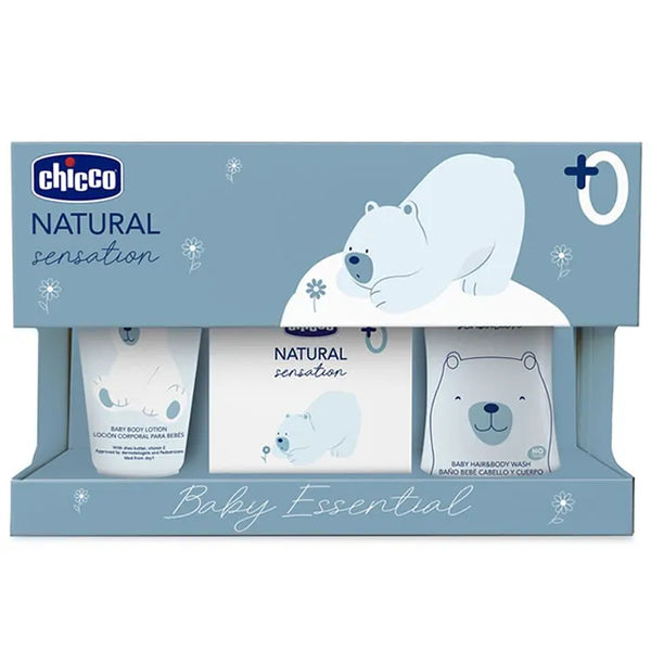 Chicco Natural Sensation Set De Toilette Et De Bain 3 Pièces - Batty Beauty