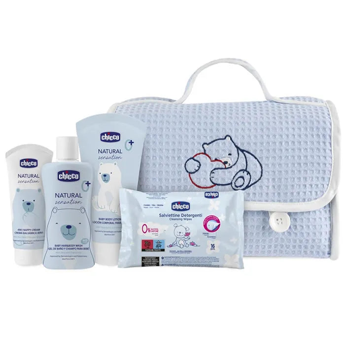 Chicco Pique Sac Bleu Set 4 Pièces