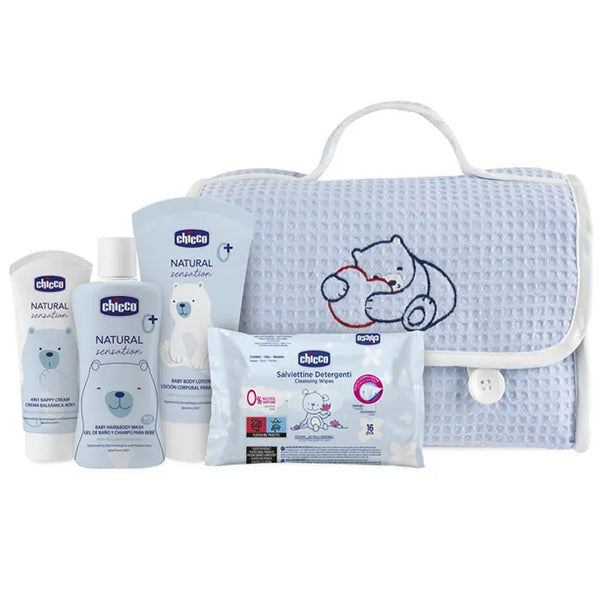 Chicco Pique Sac Bleu Set 4 Pièces - Batty Beauty
