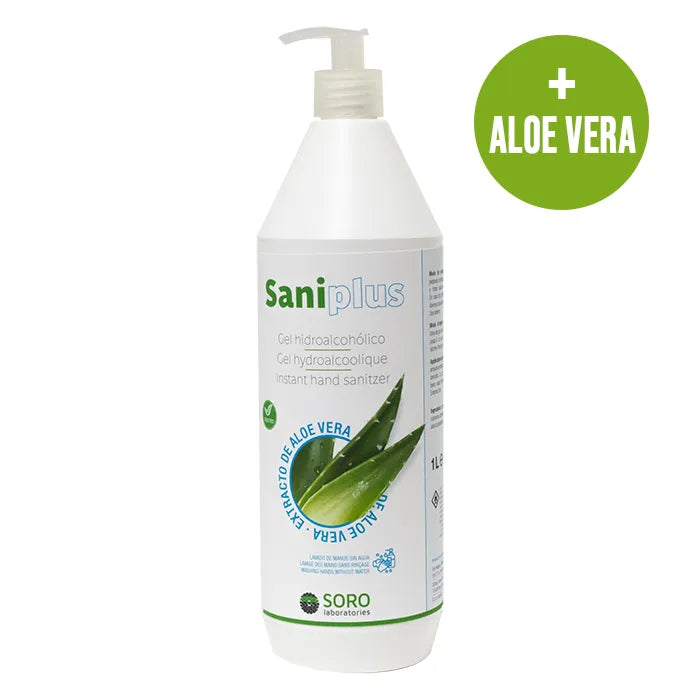 Saniplus Gel Hydroalcoolique Hygiénisant Pour Les Mains à l'aloe vera 1 Litre