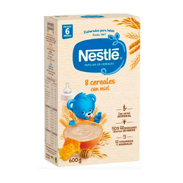 Nestle Nestlé Papilla 8 Cereals With Honey and Bífidus 600g - Batty Beauty