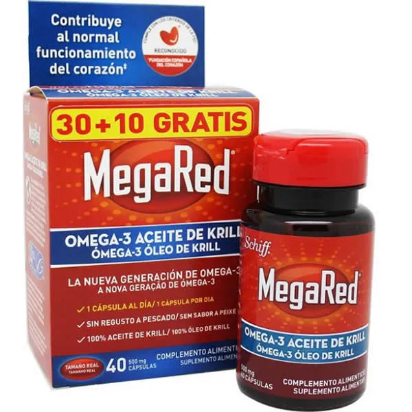 MegaRed Omega 3 Krill Oil 40 Capsules - Batty Beauty