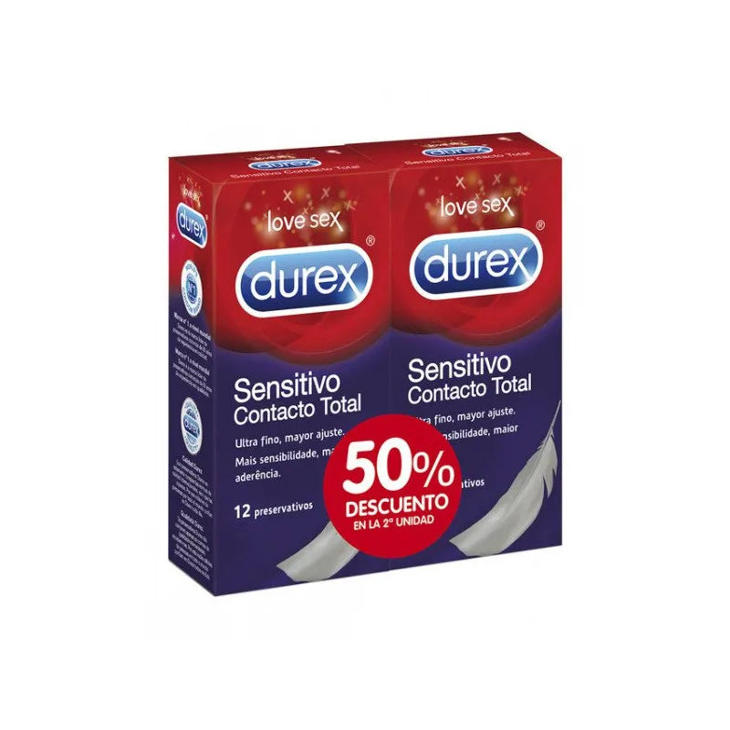 Durex Sensitive Total Contact 2x12 Unités