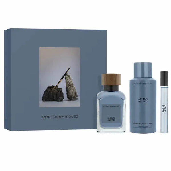 AD Ambar Negro Eau De Parfum Vaporisateur 120ml Coffret 3 Produits - ADOLFO DOMINGUEZ