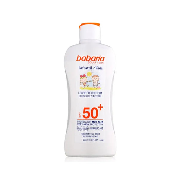 Babaria Sun Kids Sunscreen Lotion Water Resistant Spf50 200ml - Batty Beauty