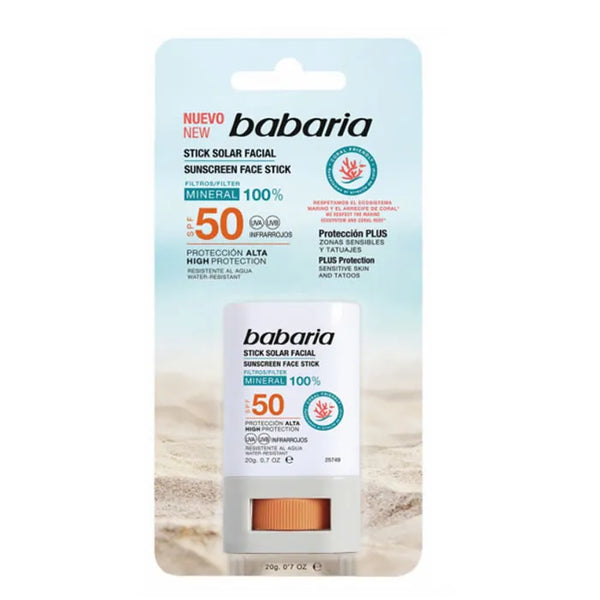 Babaria Sunscreen Face Stick Spf50 20g - Batty Beauty