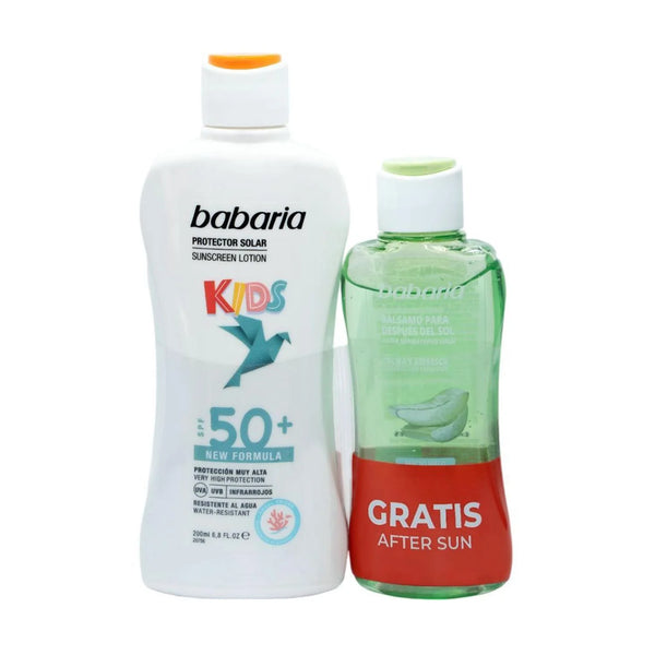 Babaria Kids Protector Solar Spf50 Resistente Al Agua Balsamo After Sun 1u 200ml - Batty Beauty