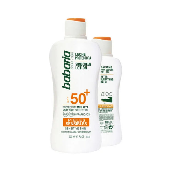 Babaria Sun Sunscreen Lotion Spf50 Plus Coffret 2 Produits 200ml - Batty Beauty