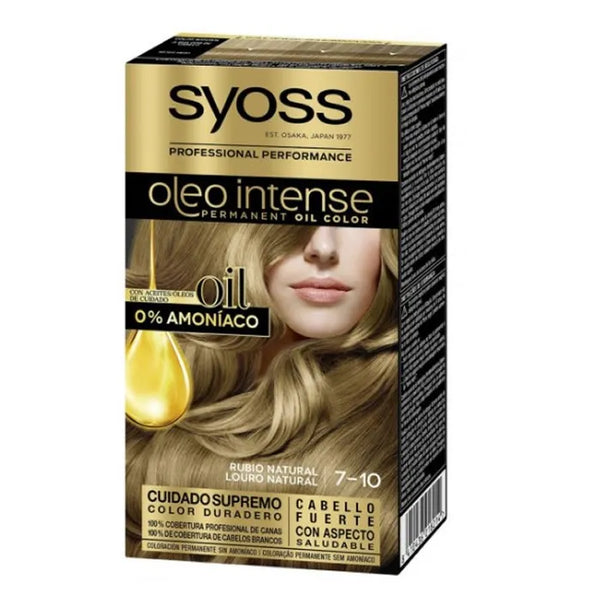 Syoss Oleo Intense Permanent Hair Color 7-10 Natural Blonde - Batty Beauty
