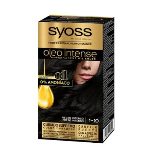 Syoss Oleo Intense Permanent Hair Color 1-10 Deep Black - SYOSS