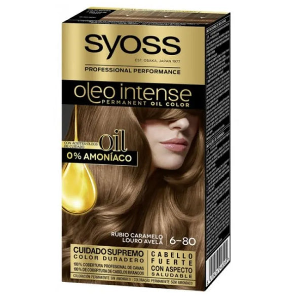 Syoss Oleo Intense Permanent Hair Color 6-80 Caramel Blonde - Batty Beauty