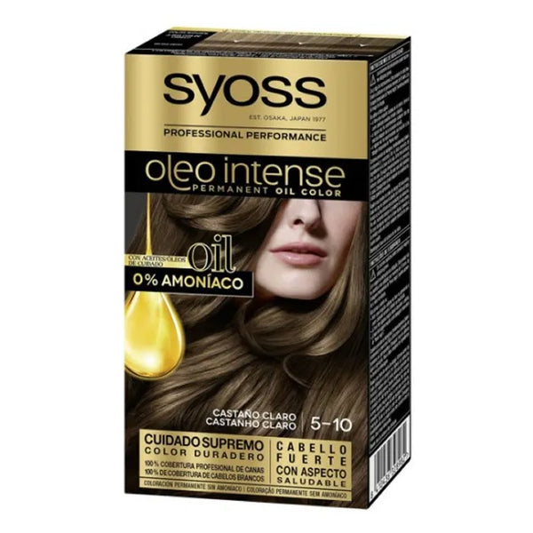 Syoss Oleo Intense Permanent Hair Color 5-10 Light Brown - SYOSS