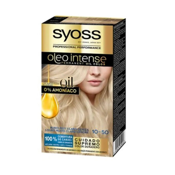 Syoss Oleo Intense Permanent Hair Color 10-50 Light Ash Blonde - SYOSS