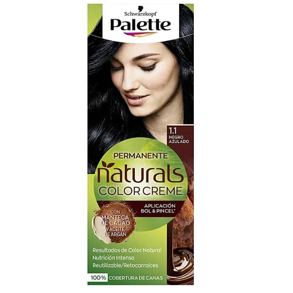 Schwarzkopf Palette Naturals Color Creme 1.1 Bluish Black - Batty Beauty