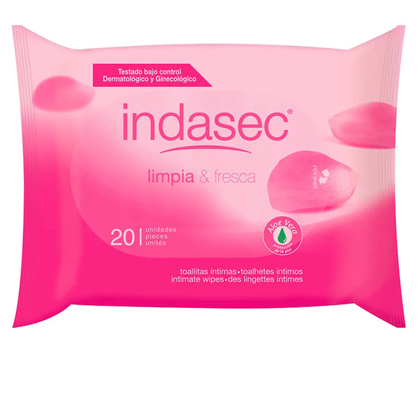 Indasec Clean And Fresh Lingettes Intimes 20 Unités - INDASEC