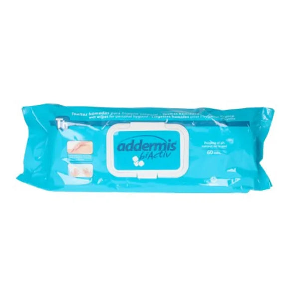 Indasec Addermis Biactiv Lingettes Humides Pour Adultes 60 Unités - Batty Beauty