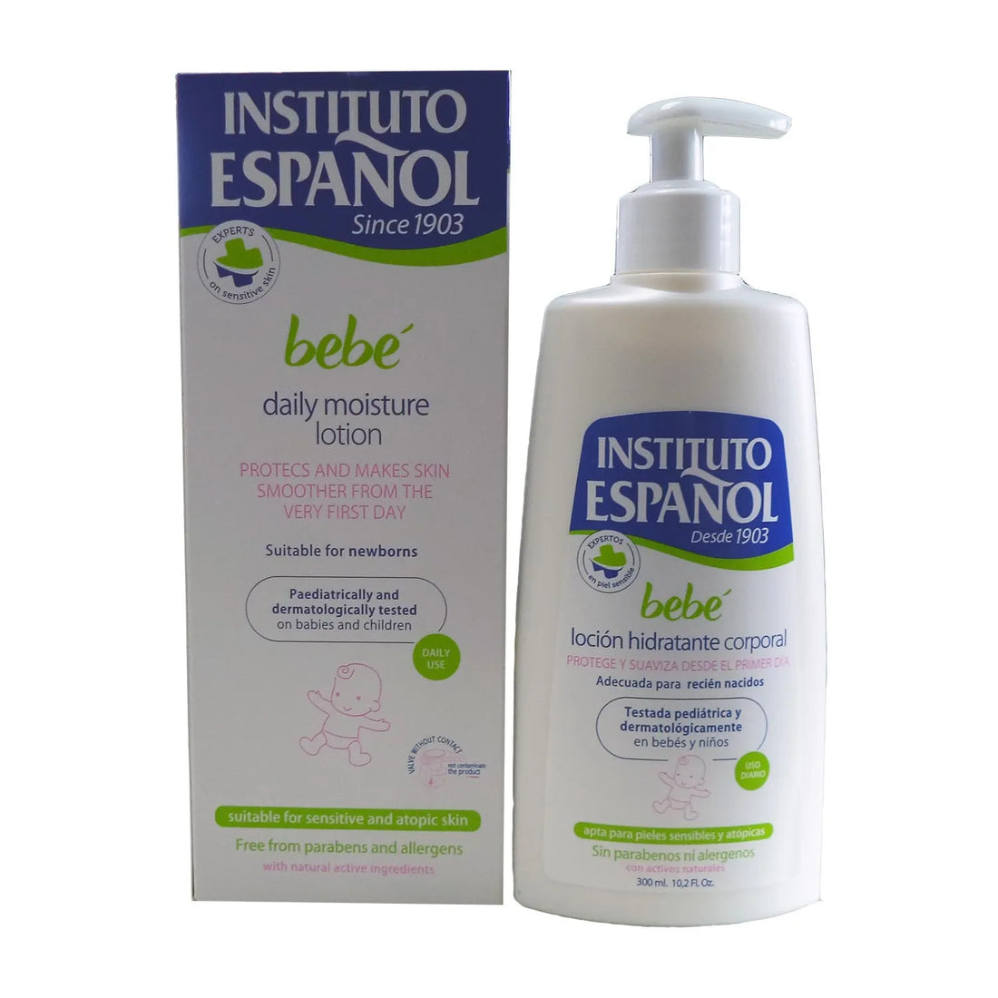 Instituto Español Lotion Pour Le Corps Hydratant Pour Bébés Peau Sensible Sans Allergènes