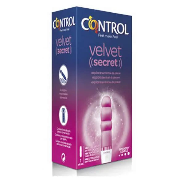 Control Velvet Secret Mini Vibromasseur - Batty Beauty