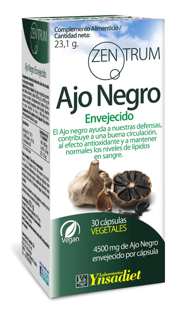 Ynsadiet Zentrum Extracto Ajo Negro Envejecido 30 Caps - Batty Beauty