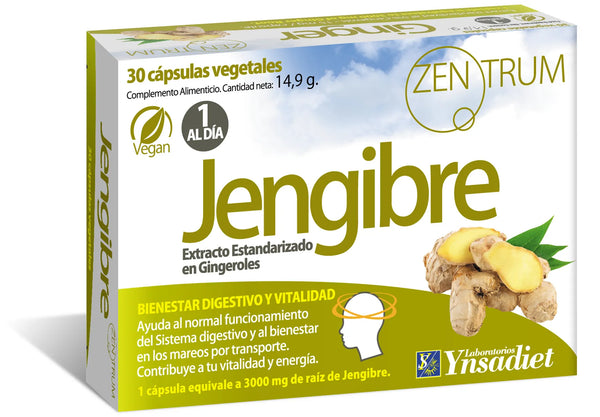 Ynsadiet Zentrum Jengibre 30 Caps - Batty Beauty