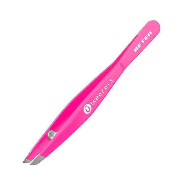 Beter Tweezers Magnetic Slanted Tip Pink - Batty Beauty