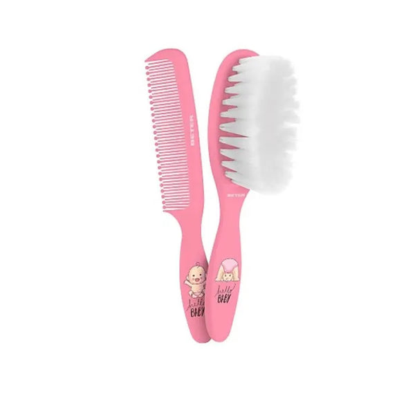Beter Baby Brush And Comb Set Pink - BETER