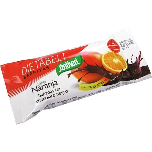 Santiveri Dietabelt Barre Chocolat Noir Orange 16 Unités - Batty Beauty