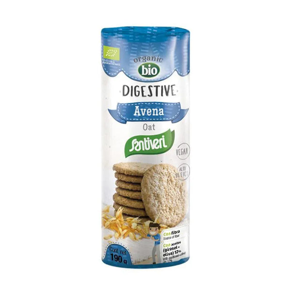 Santiveri Biscuit Digestif Aux Flocons D'avoine Bio 190g - Batty Beauty