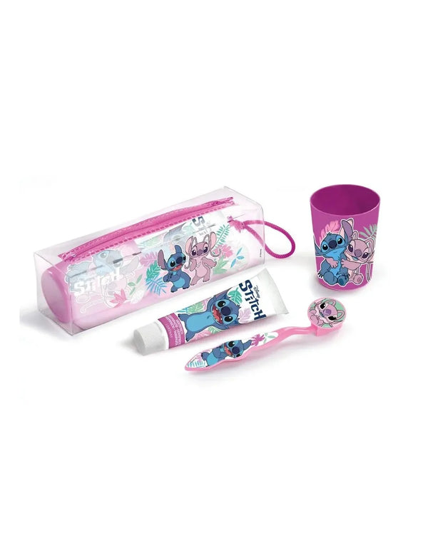 Disney Neceser Stitch Bucal Denttifrico Cepillo Dental Vasito - Batty Beauty