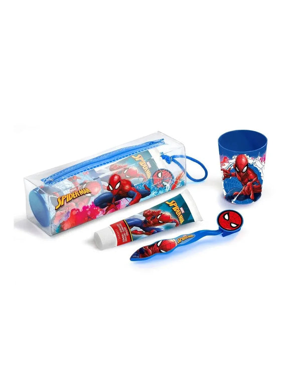 Cartoon Neceser Spiderman Bucal Denttifrico Cepillo Dental Vasito - Batty Beauty