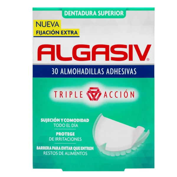 Algasiv Adhésifs Pour Prothèses Dentaires 30 Coussinets Supérieurs - Batty Beauty