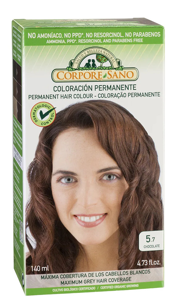 Corpore Tinte 5,7 Chocolate Bio 140ml - Batty Beauty