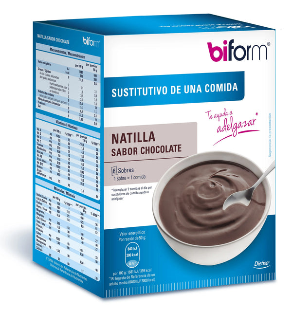 Biform Natillas Choco 6 Sobres - Batty Beauty