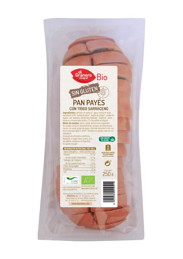 Granero Pan Payes Con Trigo Sarraceno S-Gluten Bio 250 Gra - Batty Beauty