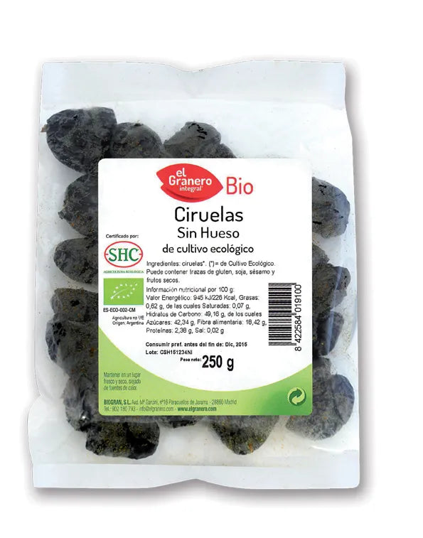 Granero Ciruelas S-Hueso Bio 250g - Batty Beauty