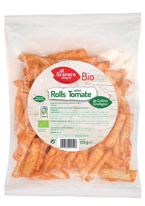 Granero Nachos Bioroll¨s Con Tomate Bio 125g - Batty Beauty