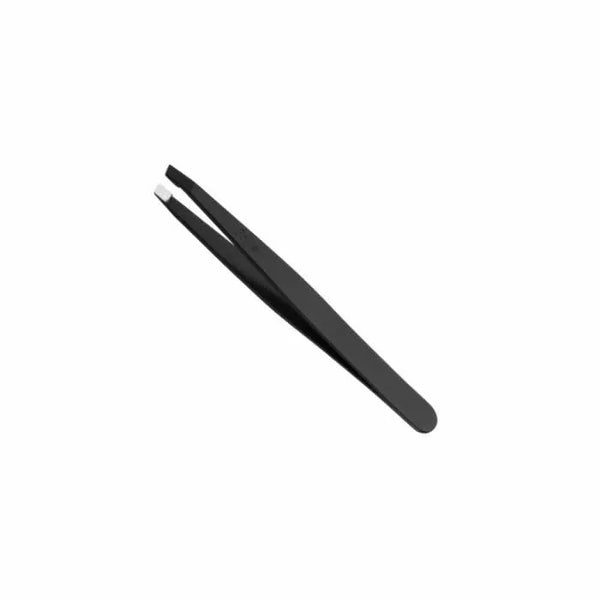 Eurostil Black Stainless Steel Tweezers 9cm - Batty Beauty