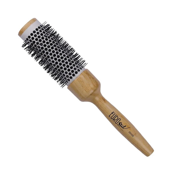 Eurostil Termico Ceramico Cepillo Mango Madera 38mm 1un - Batty Beauty