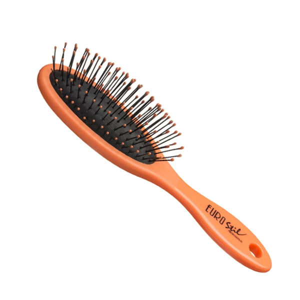 Eurostil Pequeño Cepillo Oval Naranja Fluor 1un - EUROSTIL