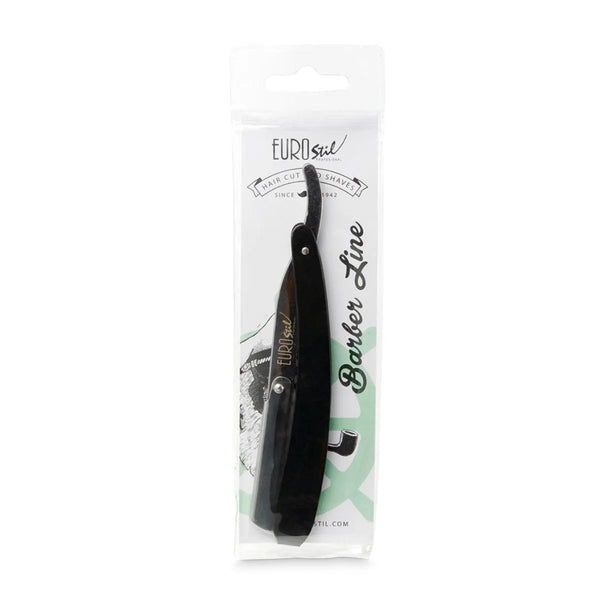 Eurostil Barber Line Navaja De Afeitar Hoja Intercambiable Mango Negro 1un - EUROSTIL