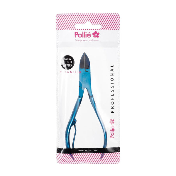 Eurostil Titanio Corta-Uñas Azul 11cm 1un - Batty Beauty