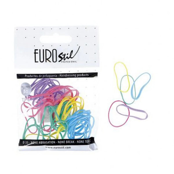 Eurostil Cabello Bolsa De Gomas Colores 50un - Batty Beauty