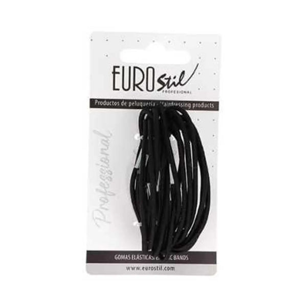 Eurostil Colita Negro Negro Gomas Finas Pack 1un - Batty Beauty
