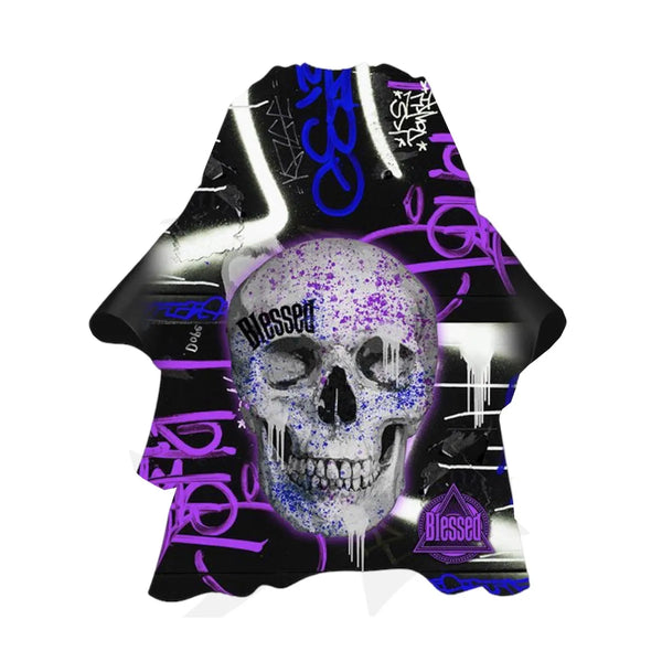 Eurostil Purple Skull Capa Con Cuello De Neopreno 1un - Batty Beauty