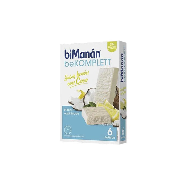 Bimanán Bekomplett Barritas Chocolate Blanco, Coco y Limón 6uds - Batty Beauty